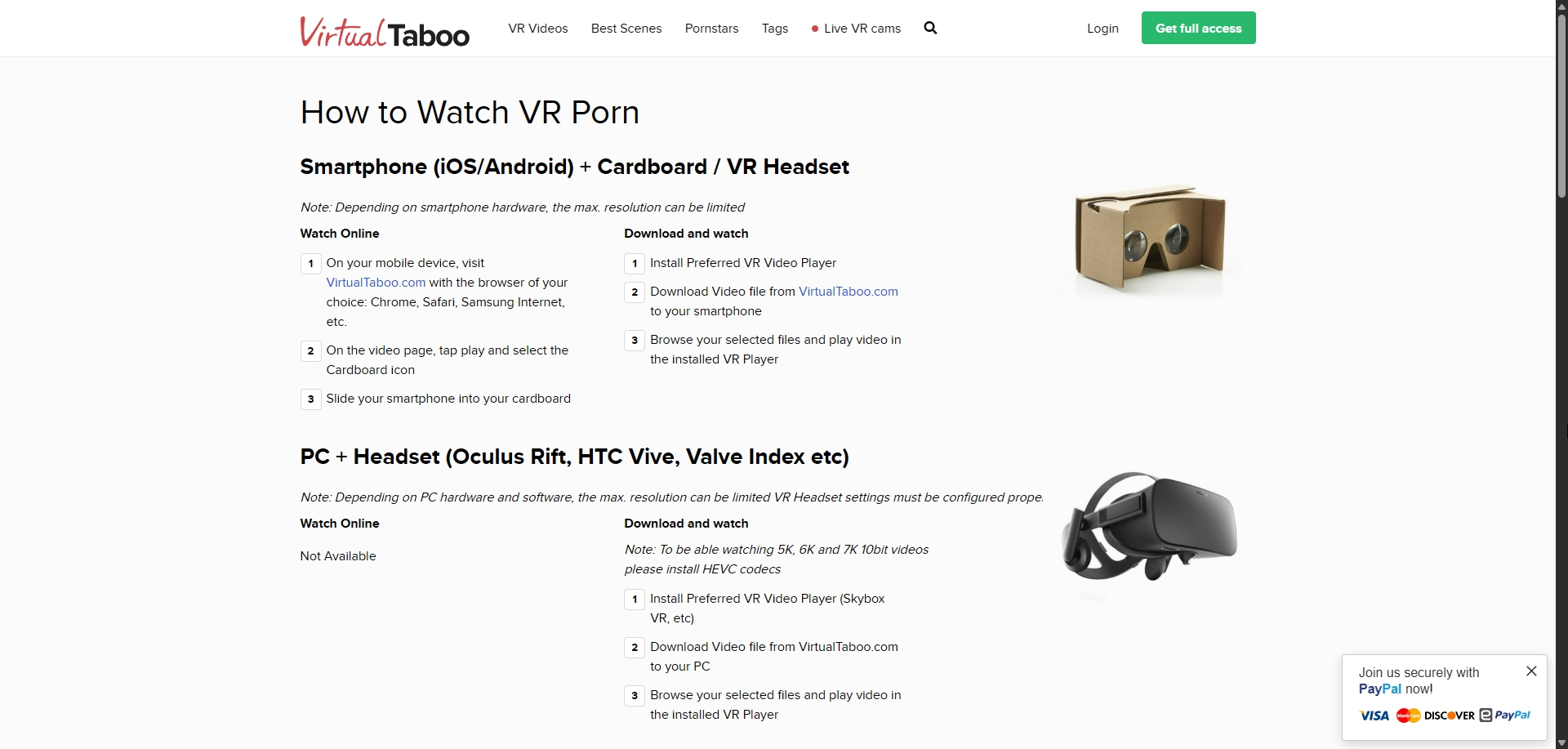 VirtualTaboo how to watch VR porn