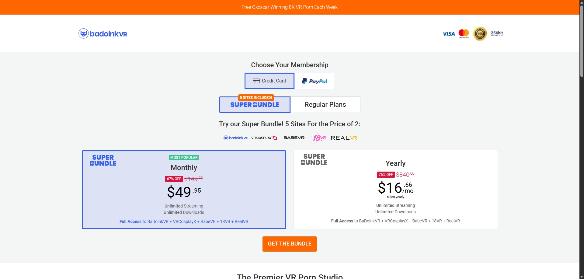 BaDoinkVR pricing 5 sites bundle