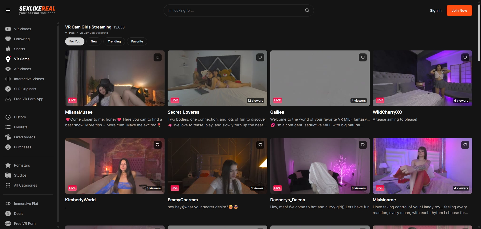 SexLikeReal VR live cam