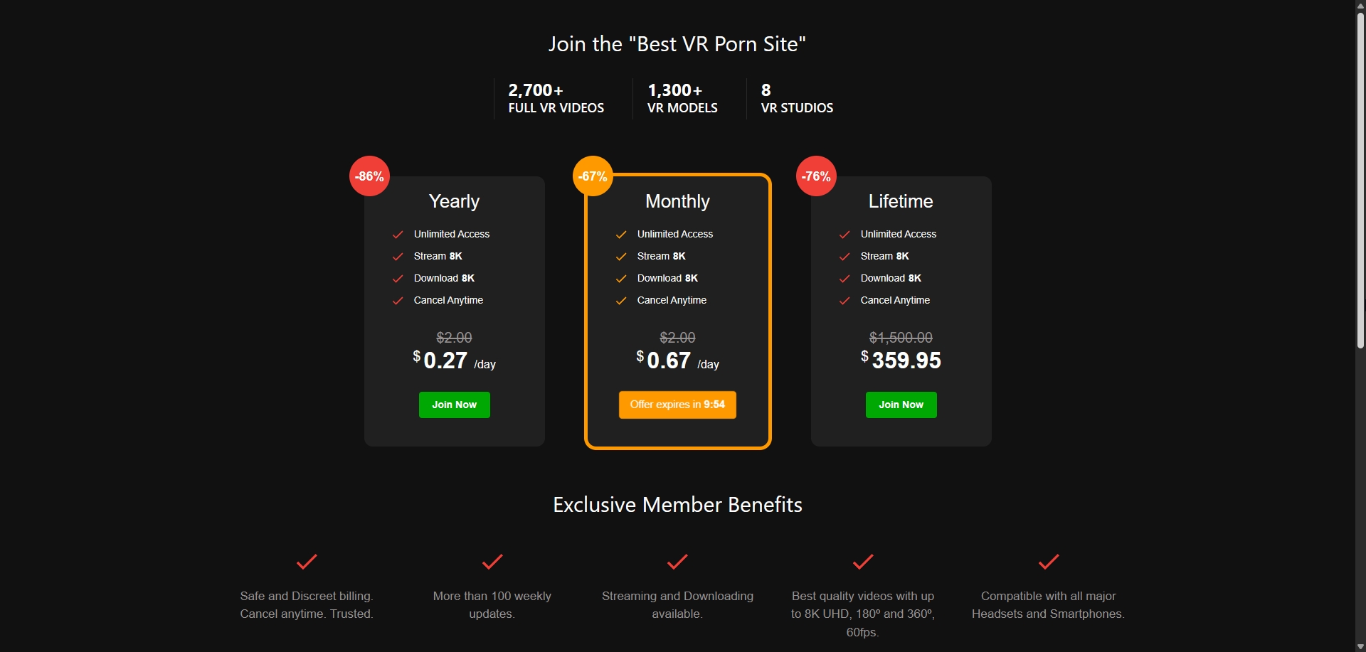 WankzVR pricing 2026