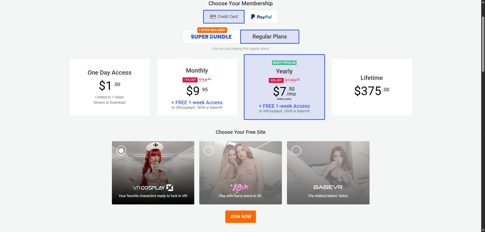 BaDoinkVR pricing single site