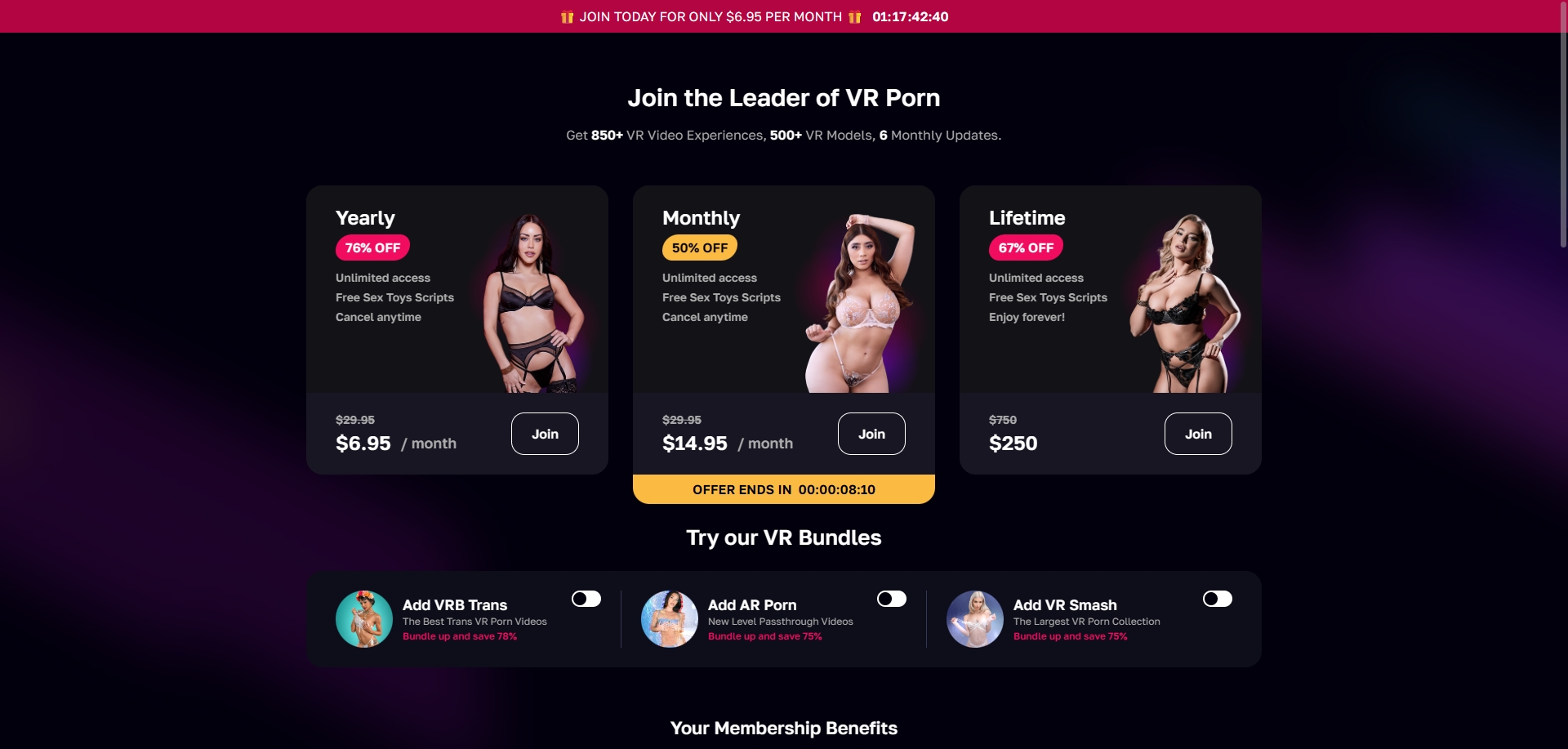 VRBangers pricing plans 2026